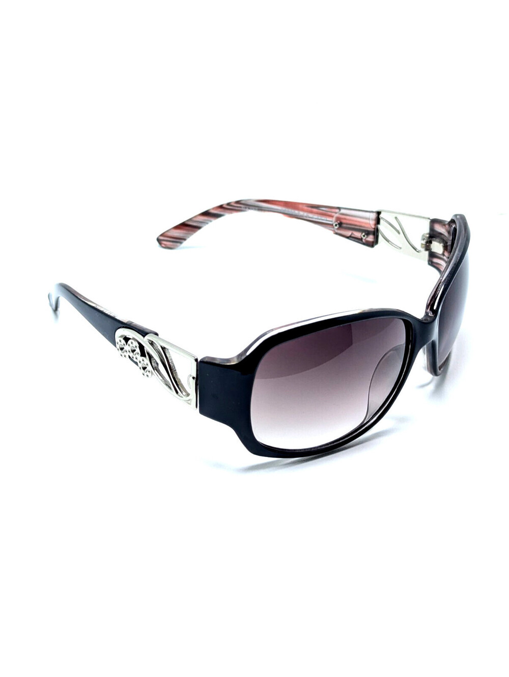 Fashion Purple Gradient Black Oversized Cat Eye Women's Sunglasses 60-14-115